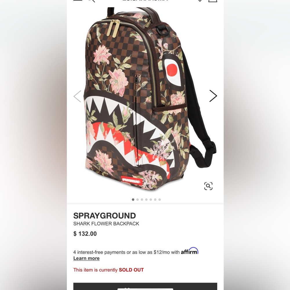 Sprayground Flower Shark Backpack